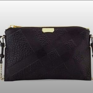 Burberry Peyton Check Leather Crossbody Black Bag ✨️